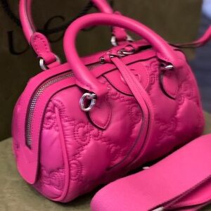 Gucci Fuchsia Quilted Satchel